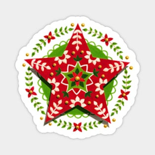 Folkloric Holiday Star Sticker